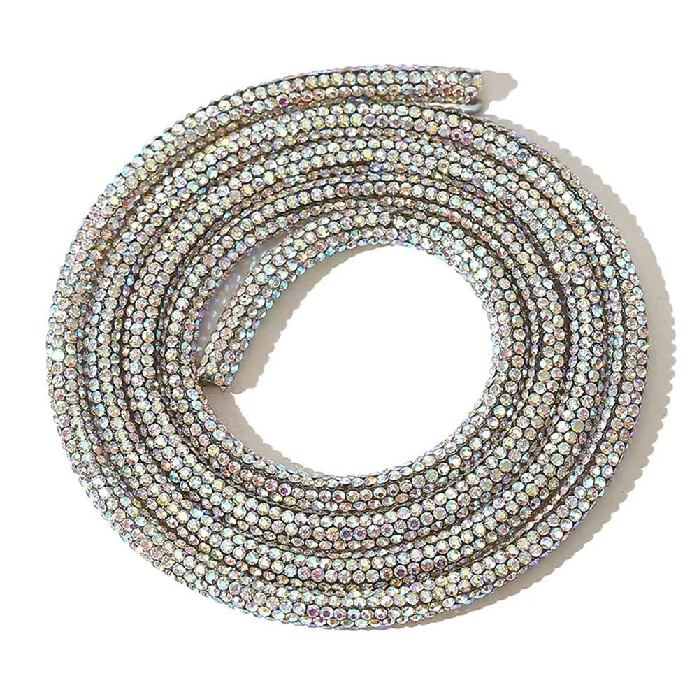 

Декоративный шнурок со стразами для браслетов, свадебных платьев, сумок, полностью инкрустированный стразами, стеклянный хрустальный шнур
