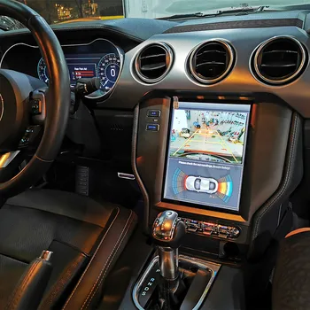 Radio samochodowe z dużym ekranem Tesla do Forda Mustanga 2015-2019, odtwarzacz multimedialny, nawigacja GPS, DSP, Carplay, 8G 128GB, jednostka główna