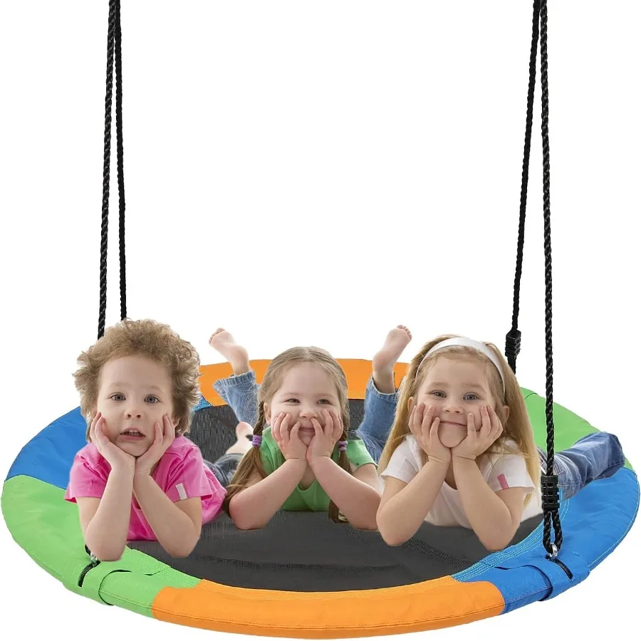 

Saucer Swing for Outdoor 40 Inch Tree Swing with 600LB Weight Capacity Waterproof 900D Ox Fabric Ideal for Backyard Playground
