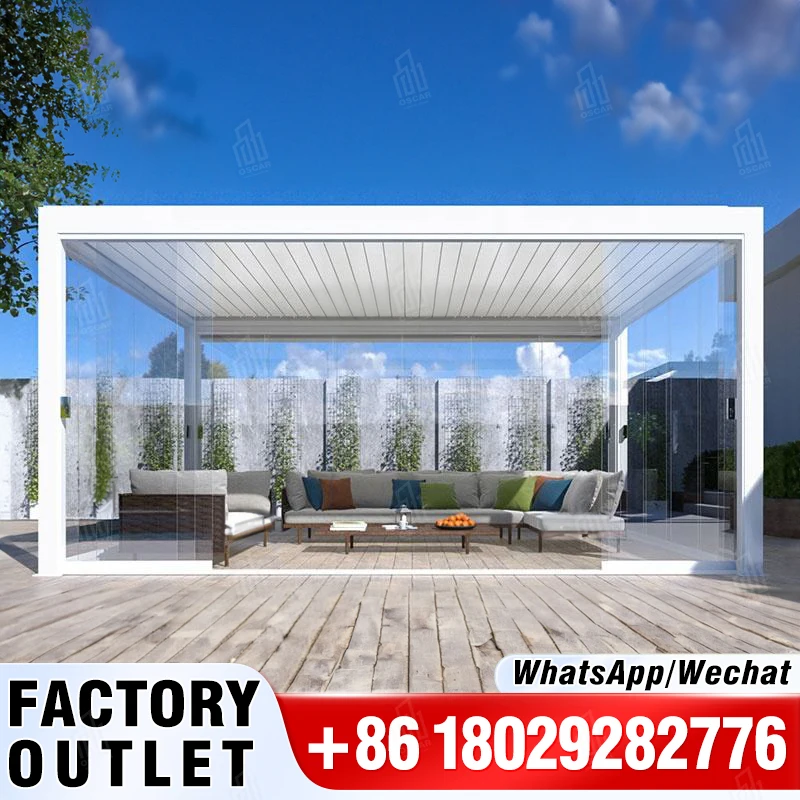 

Stylish Aluminum Patio Roof Gazebo Waterproof Outdoor Pergola Tent for Garden Decorative Pavilion for Backyard or Home