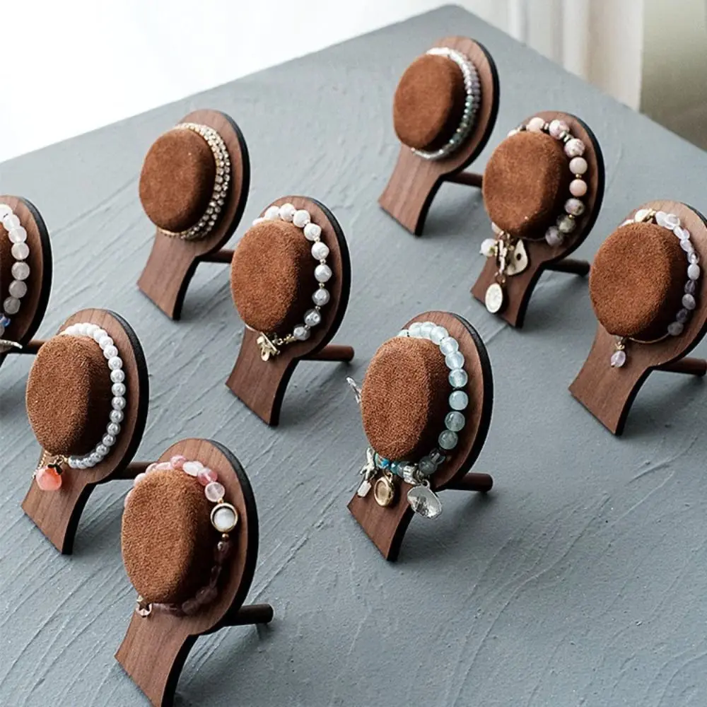 

Portable Wood Bracelet Tray Organizer Storage Case Jewelry Display Stand Ornaments Necklace Hand Jewelry Holder Gift