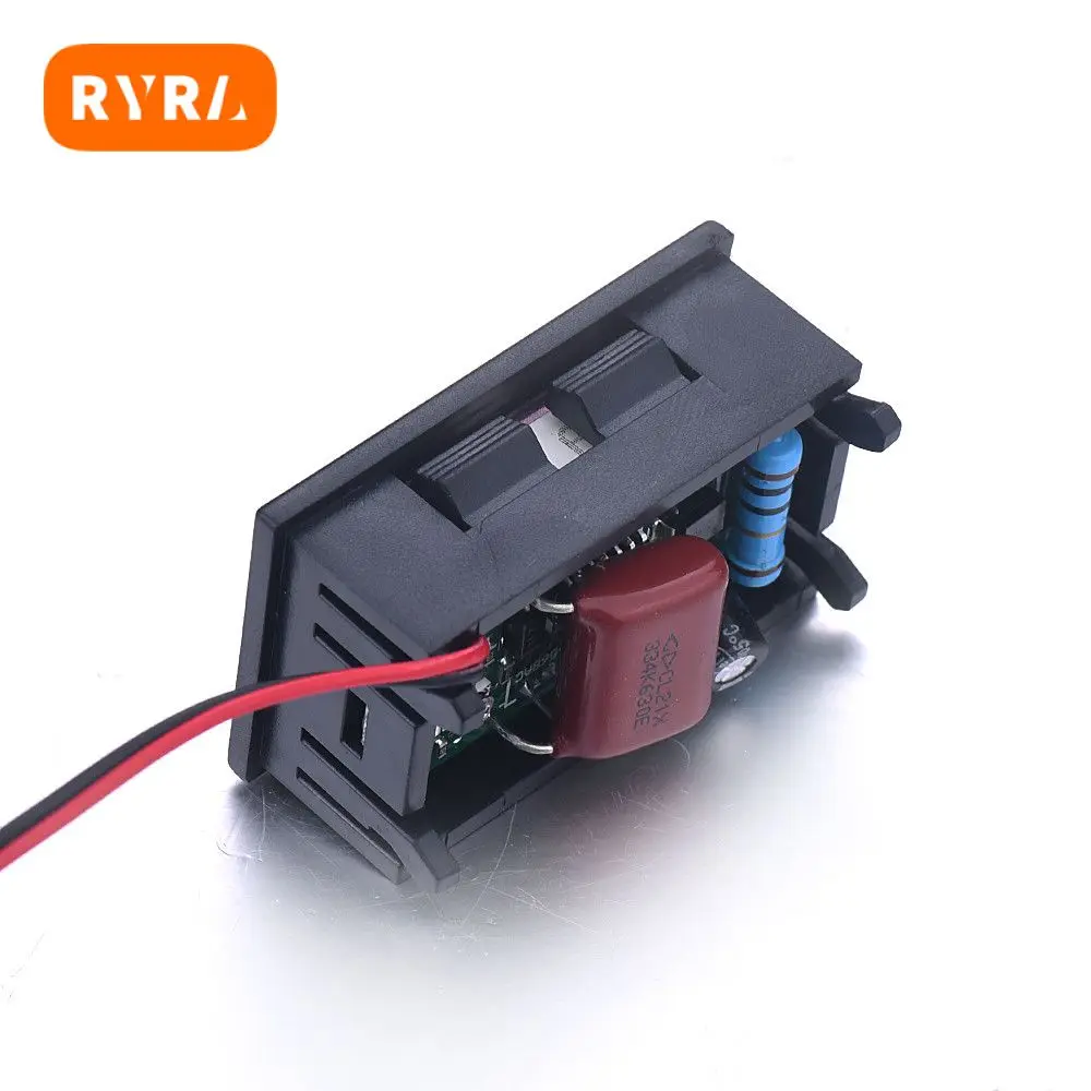 DC 4-100V DC Digital Voltmeter LED Digital Display 70V-500V Two-wire Digital Voltmeter 100V/10A Reverse Connection Protection