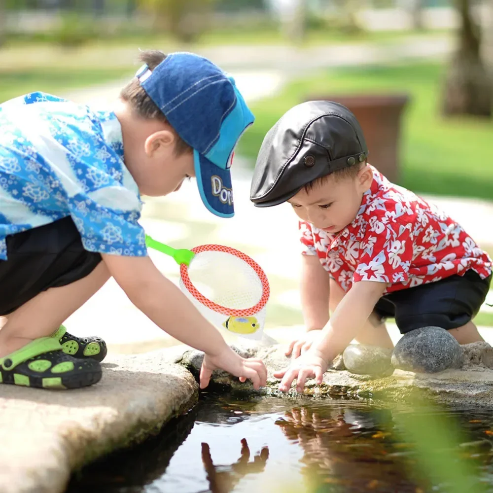 Plastik fischernetze fangen Krabben schmetterlinge Garten wanze Insekt Teleskop Fisch fänger Kinder Pool Spielzeug сортеры для детей