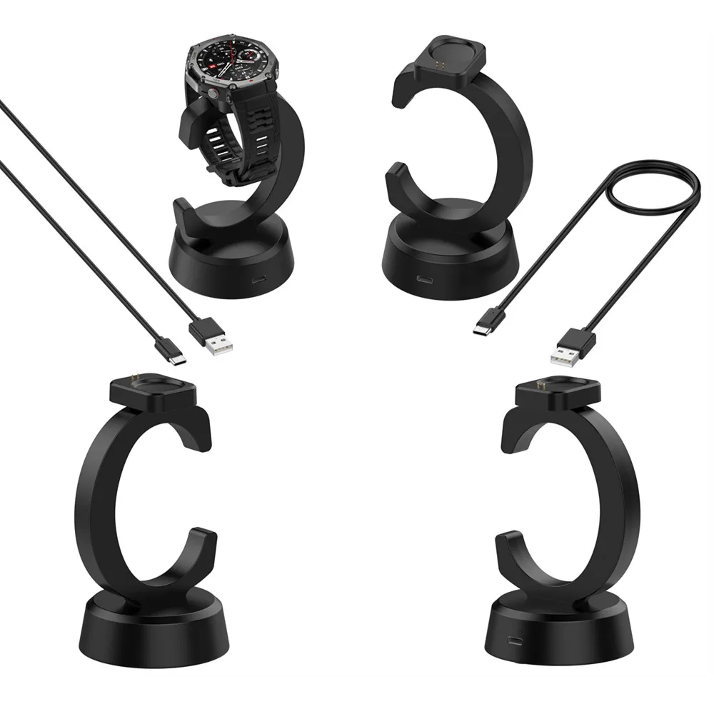 Charging Dock Charger Cradle for Amazfit T-Rex3PRO / T-Rex3 / Helio Strap / Balance2 / Balance USB Charger Stand Wired Cable Sma