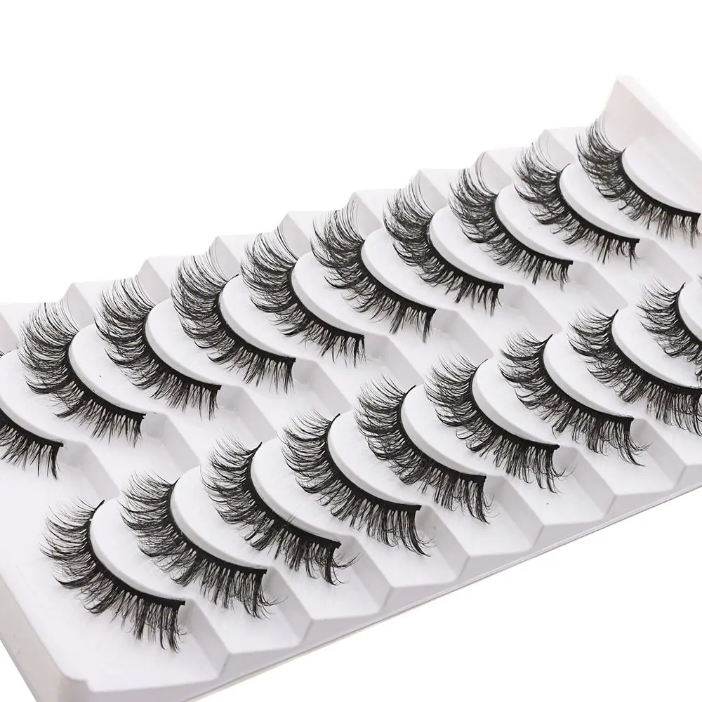 Faux cils entiers volumineux faits à la main, naturels, longs, sans cruauté, en faux vison 3D, extension de cils