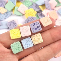 50Pcs Mini Square Smile Pattern Embossing Labels For Clothes Sewing Accessories DIY Garment Supplies Bags Hats Tags 11.7mm C3529
