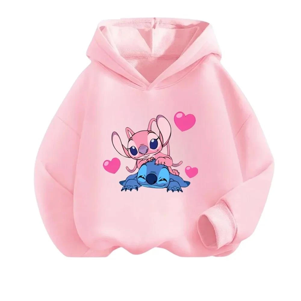 Brand Clothes Kawaii Stitch Hoodie Set Sweatshirts Later Hoodie Sonic Long Sleeve Pullover Boy Girl Tracksuit Set