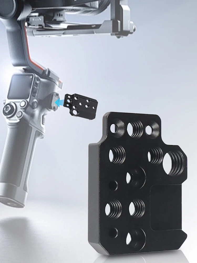 Uitbreiding Adapter Board w/1/4 3/8 Gat Koude Schoen Monitor Mount Houder voor DJI Ronin RS3/RS2/RSC2/SC/S Gimbal Stabilizer