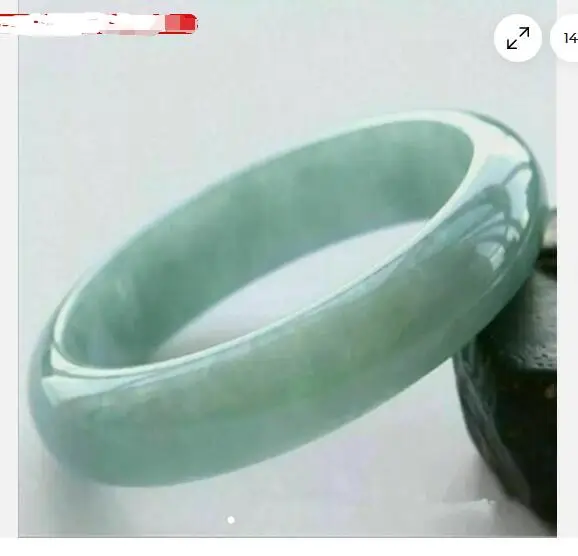 

Pretty Natural 54-62mm Light Green Jade Bangle Chinese Hand Carved Jade Bracelet