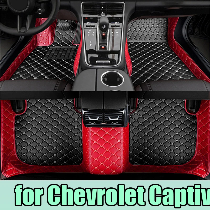 Car Mats Floor For Chevrolet Captiva CN202S 2022 2023 7 Seater Waterproof Leather Car Mats Full Set Alfombrillas Car Accessories