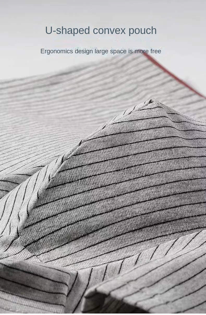4Pcs Boxer Shorts männer Unterwäsche Sexy Höschen Baumwolle Boxer Gestreiften Unterhose Männlichen Shorts U Konvexen Dessous Plus Größe 2XL-6XL – Detail 11