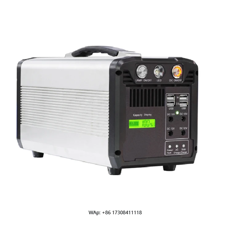 Portable 1000 Watt Solar Generator Monocrystalline Silicon Panel Lithium Ion Battery PWM Controller for Home Use