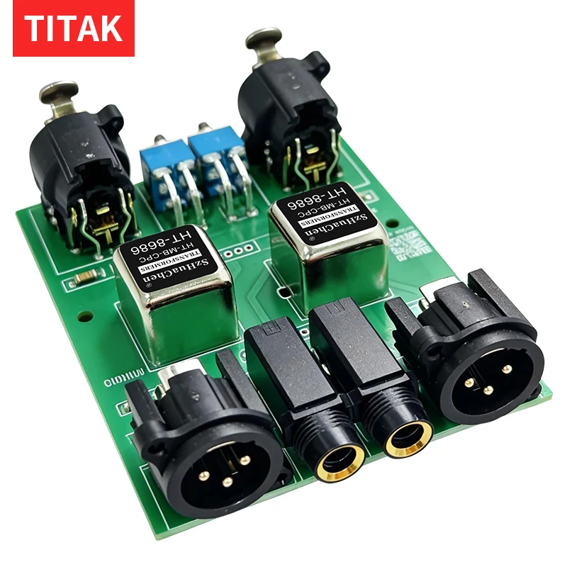 Professional Dual Channel Audio Isolator XLR 6.35mm Ground Loop Hum Noise Canceller for Live Stage Studio Equipment