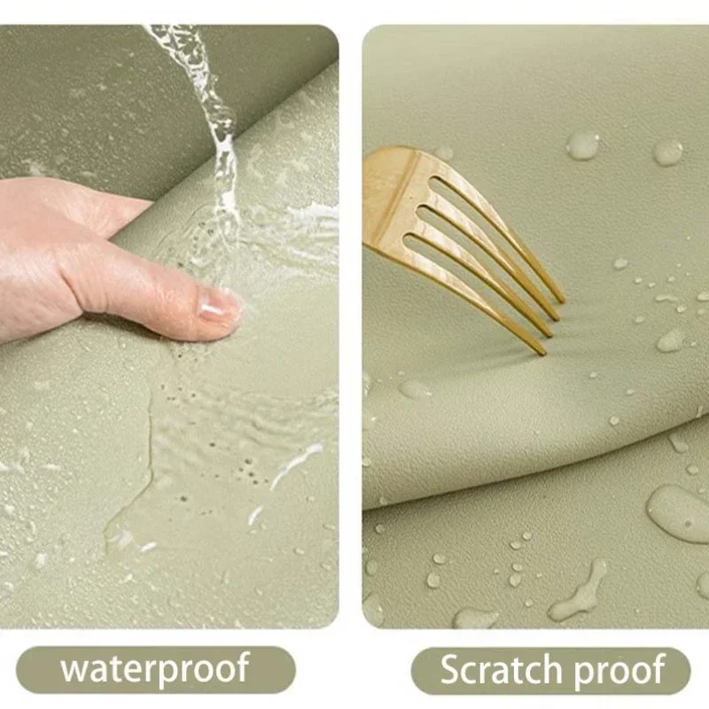Large Size Study Desk Mat Leather Table Cloth Table Protector for Home Easy Clean Waterproof Tea Coaster Keyboard Mouse Mat