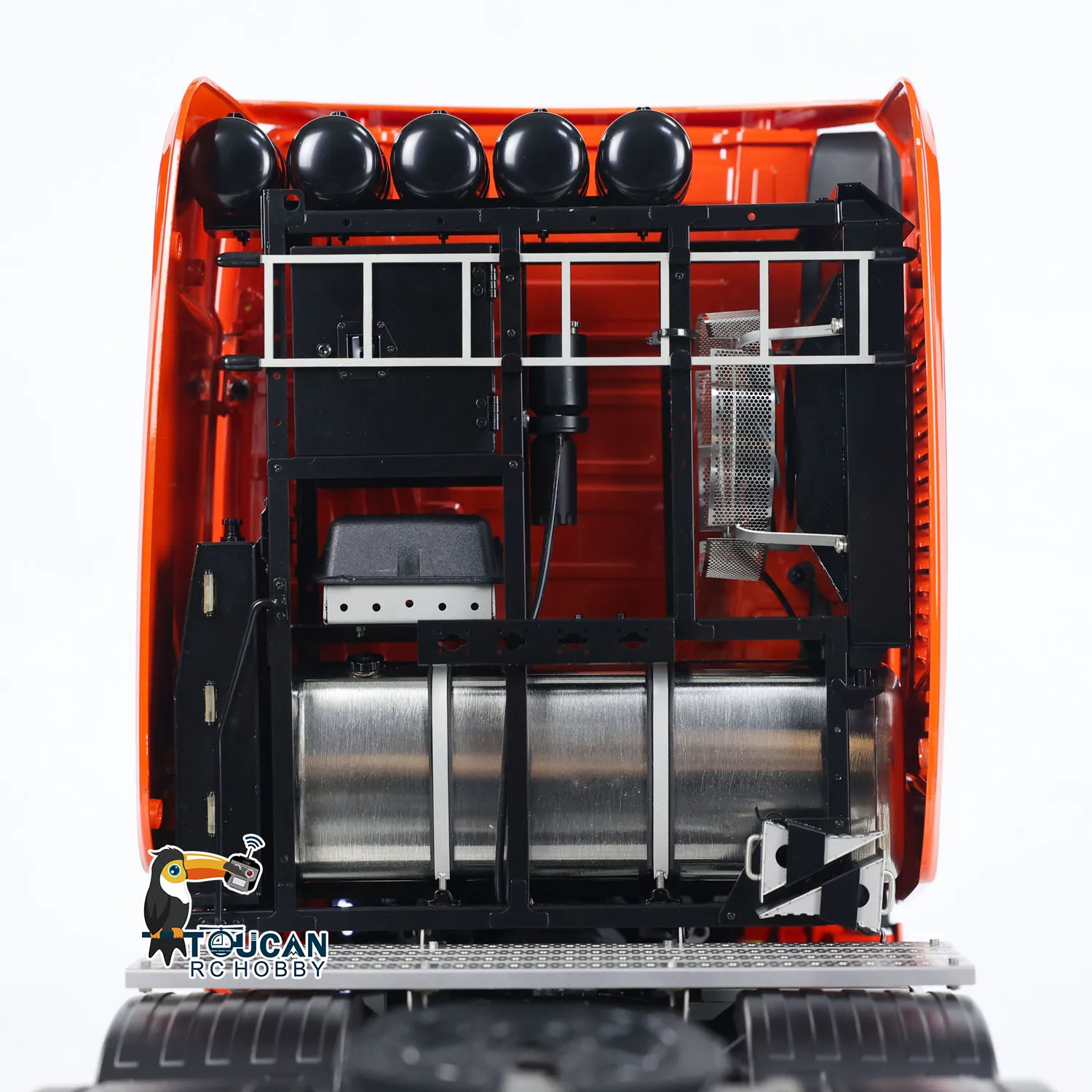

1/14 Metal 8x8 18F RC Tractor Trucks Remote Control Cars Orange Painted Model W/Differential Lock Motor Servo Vehicle Toys