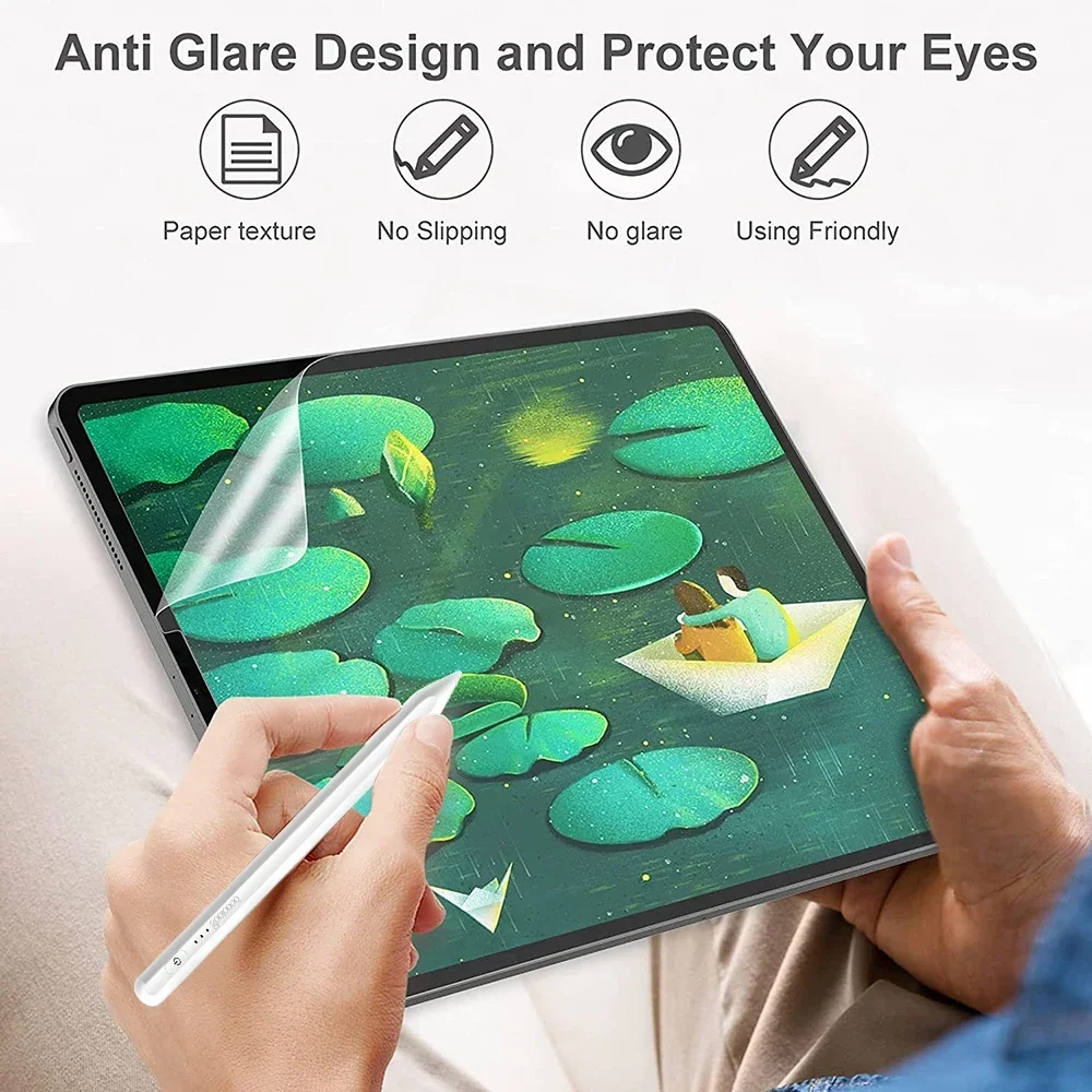 Matte Screen Protector para Apple iPad Pro, Paper Feel Film Acessórios, Escrita em Papel, 11, 12.9, 2024, Air 4, 5, 2, 3, Mini 6, 7