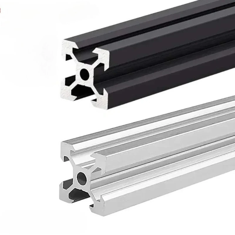 Length 50-550mm 20x20mm Open Builds 2020 V-Slot Aluminum Profile  Black/Silver Aluminum Extrusion  for 3D Printer Parts CNC DIY