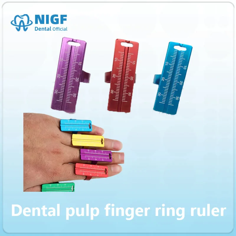 

1 шт., стоматологическая эндодонтическая линейка с кольцом на палец, красочный алюминиевый сплав для эндодонтических измерений корневых каналов, весы, инструменты для стоматологических инструментов