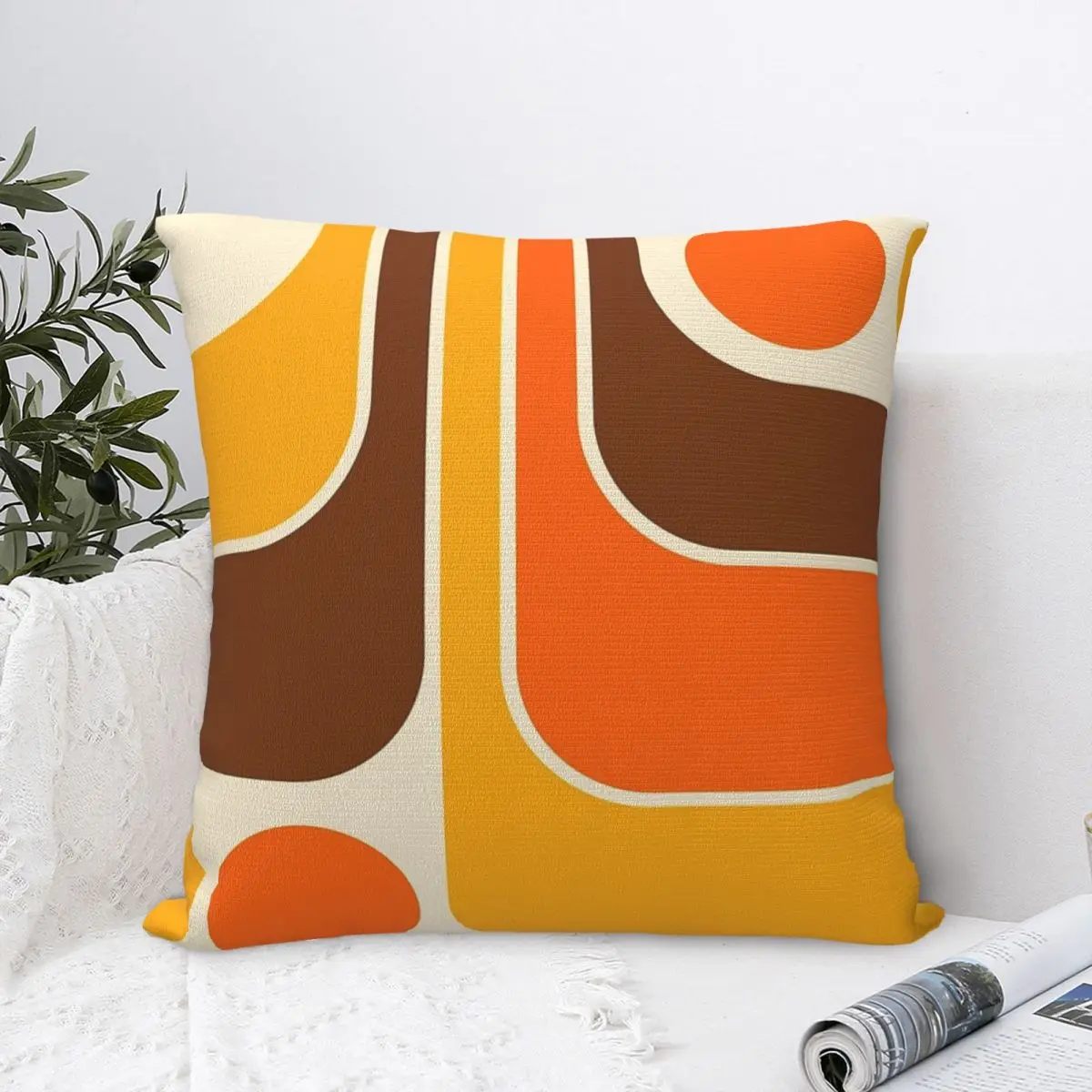 

Retro Geometric Design Pillowcase Polyester Pillows Cover Cushion Comfort Throw Pillow Decorative Cushions Used for Home Bedroom