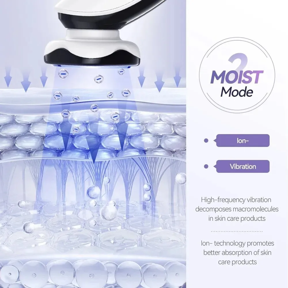 2025 Nuevo masajeador de estiramiento facial Microcorriente Cuidado de la piel Dispositivo de belleza de compresión caliente