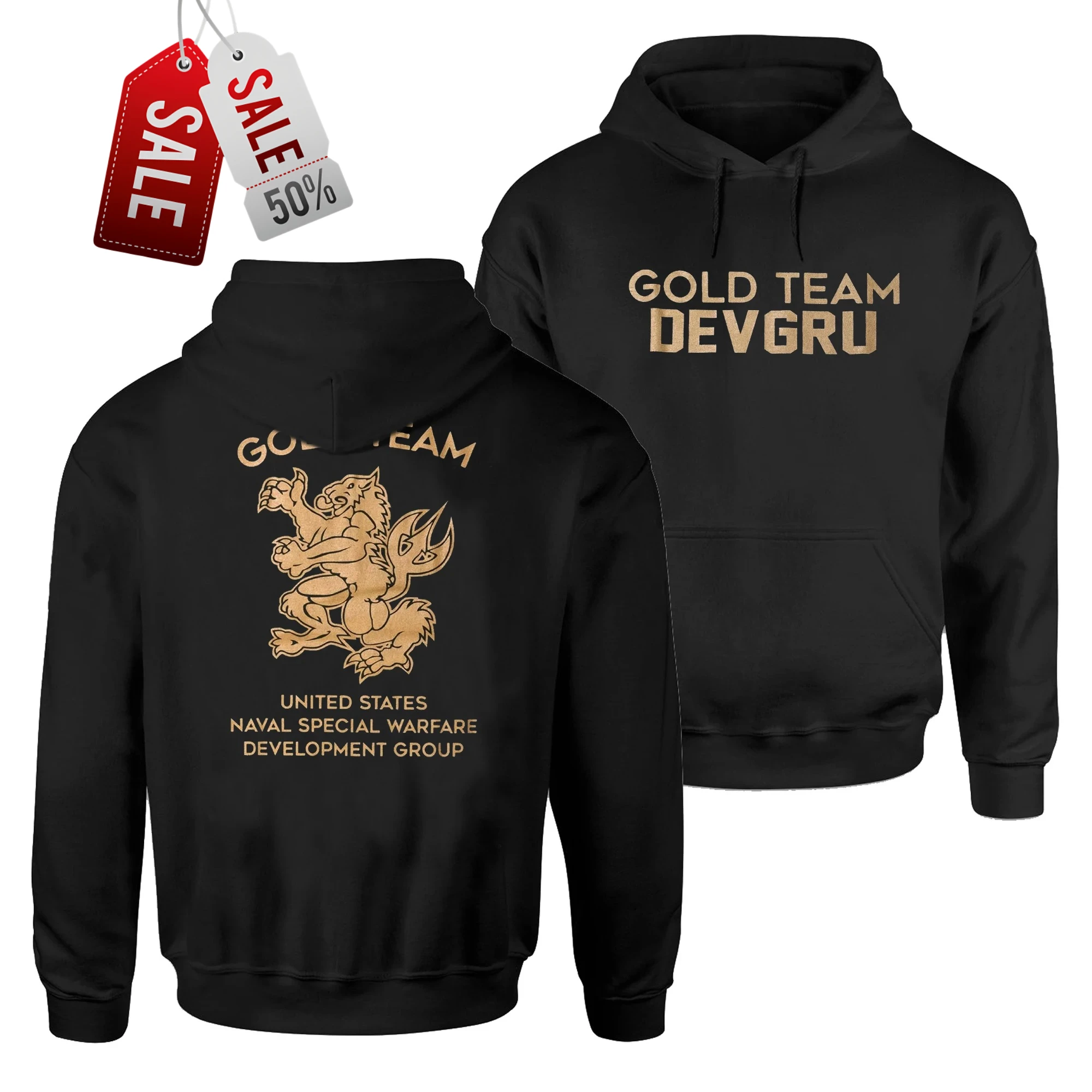 

Naval Special Forces DEVGRU Seal Team Six Crusaders Gold Team Pullover Hoodie New 100% Cotton Comfortable Casual Mens Sweatshirt