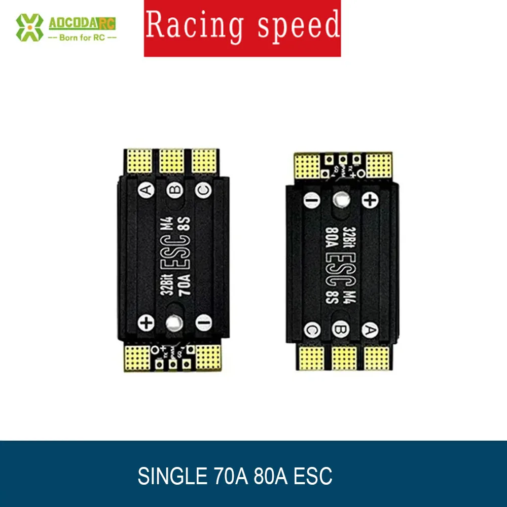 

Aocoda-RC 48K AM32 3-8S 70A / 80A Single ESC 70A 80A AT32F421K8U7 Chip Supports Dshot Call Back For FPV Racing Drone Parts