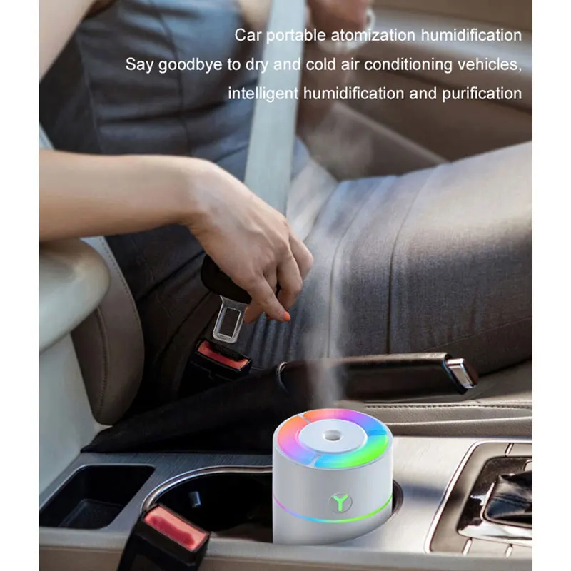 Hogar Color Cup Small Car Humidifier Fragrance Oil Diffuser USB Cold Mist Sprayer Car Desk Home Air Atomizer