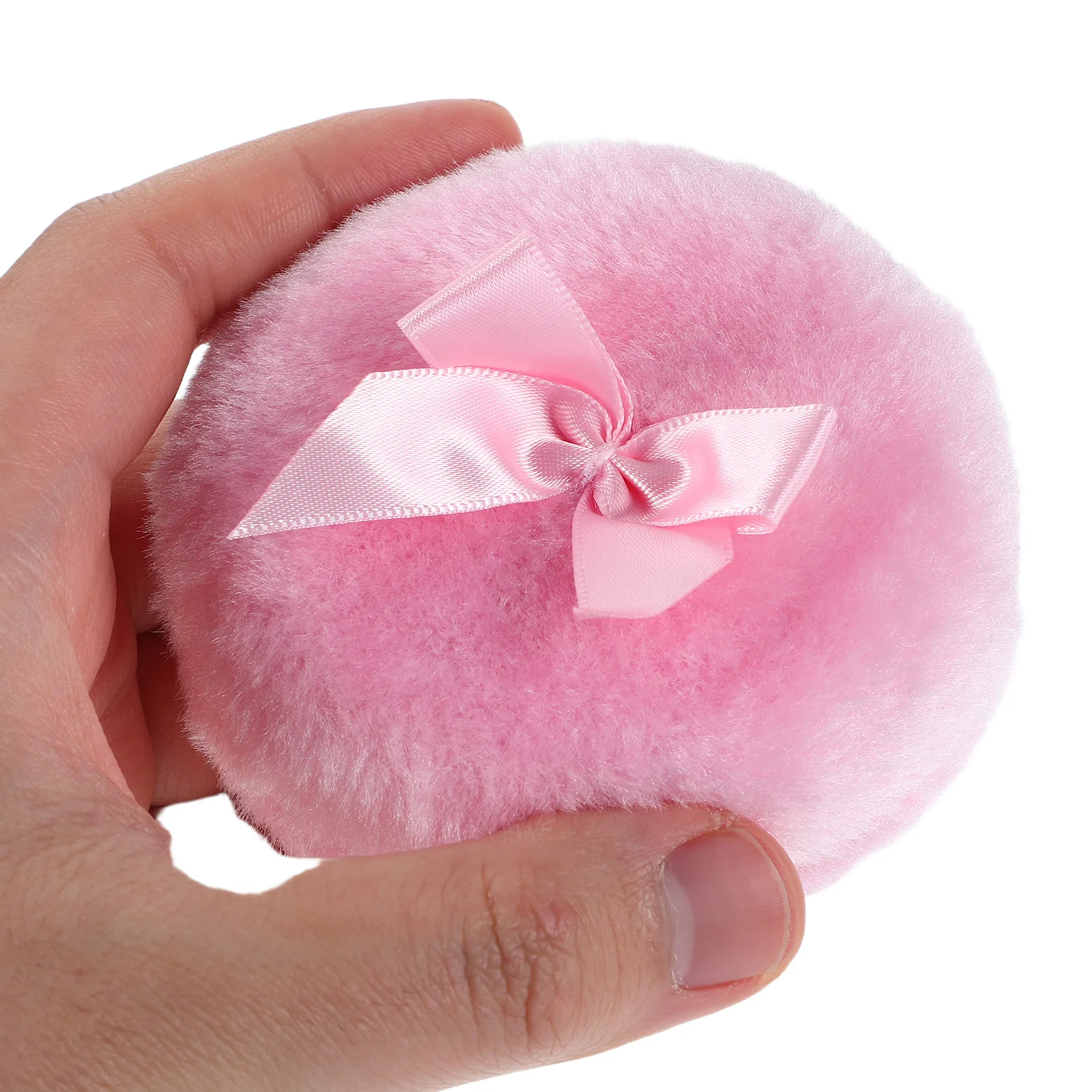 

Extra Large Powder Puff Soft Long Hair Body Powder Applicator Large Comfortable Dusting Puff for Women Pink Bow