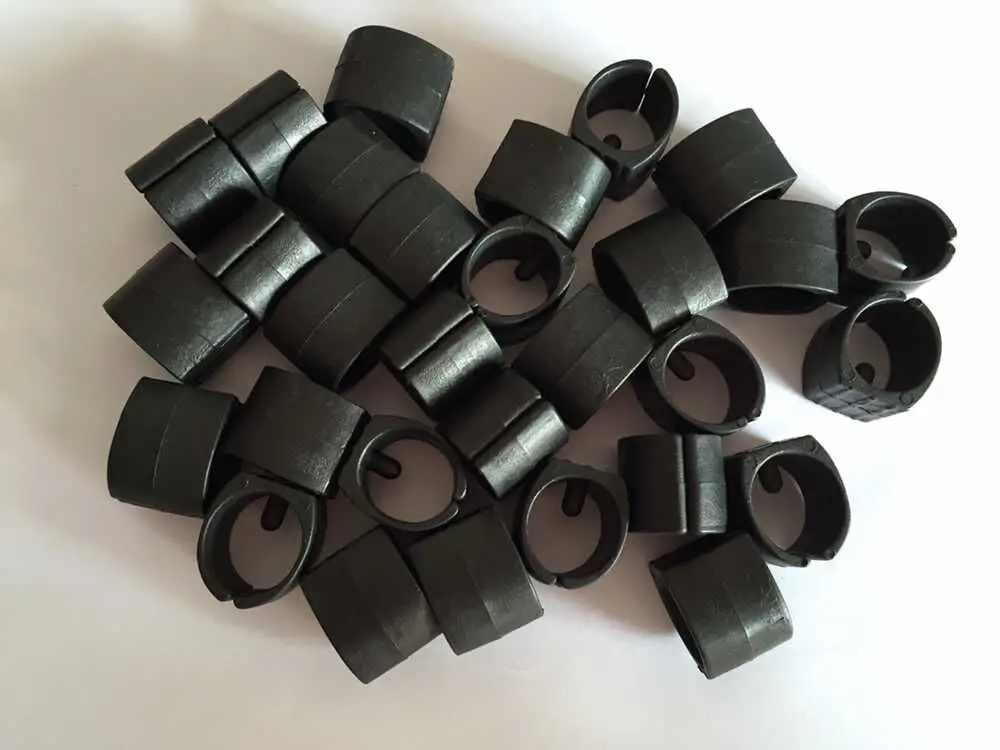 

30Pcs Black Plastic fit Pipe Dia 22mm 25mm Round Base U Shape Furniture Chair Floor Glide