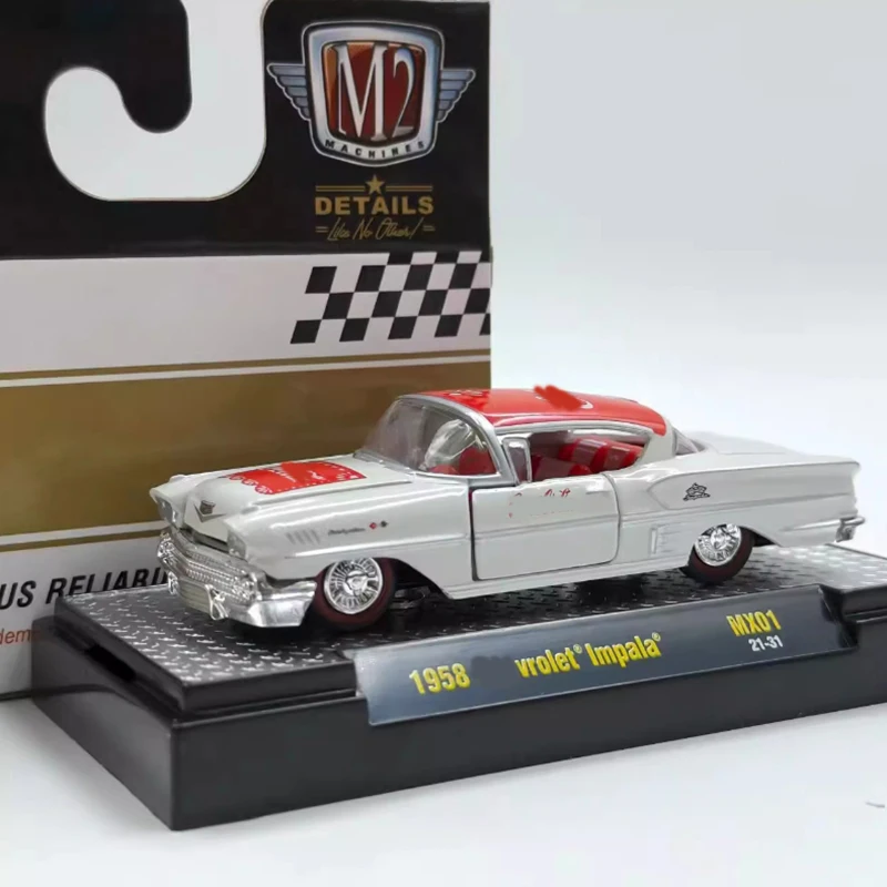 

M2 1:64 Scale 1958 Impala Alloy Simulation Car Model Static Collection Decorated Holiday Gifts Toys Souvenir Gift