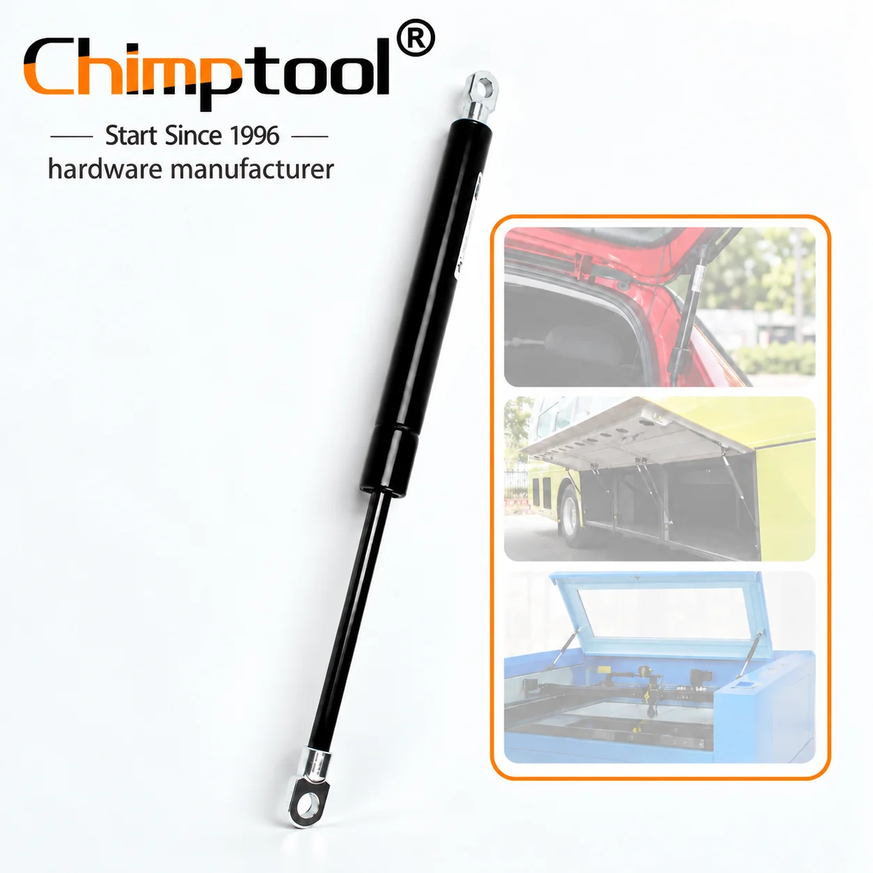 1PC Gasveer Gas Spring Hydraulic Support Rod Shock Absorber for RV Bed Car Cabinet and Industrial Equipment