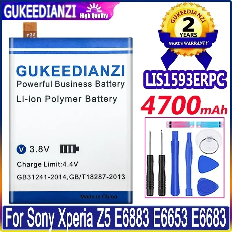 Mobile Phone Batteries For SONY Xperia Z5 E6633 E6653 E6683 E6603 Smartphone Replacement Portable Battery LIS1593ERPC 4700mAh