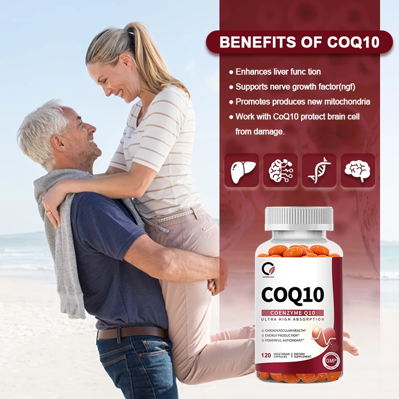 High Absorption Ubiquinol COQ10 Dietary Supplement for Heart Health Support Cellular Energy Production