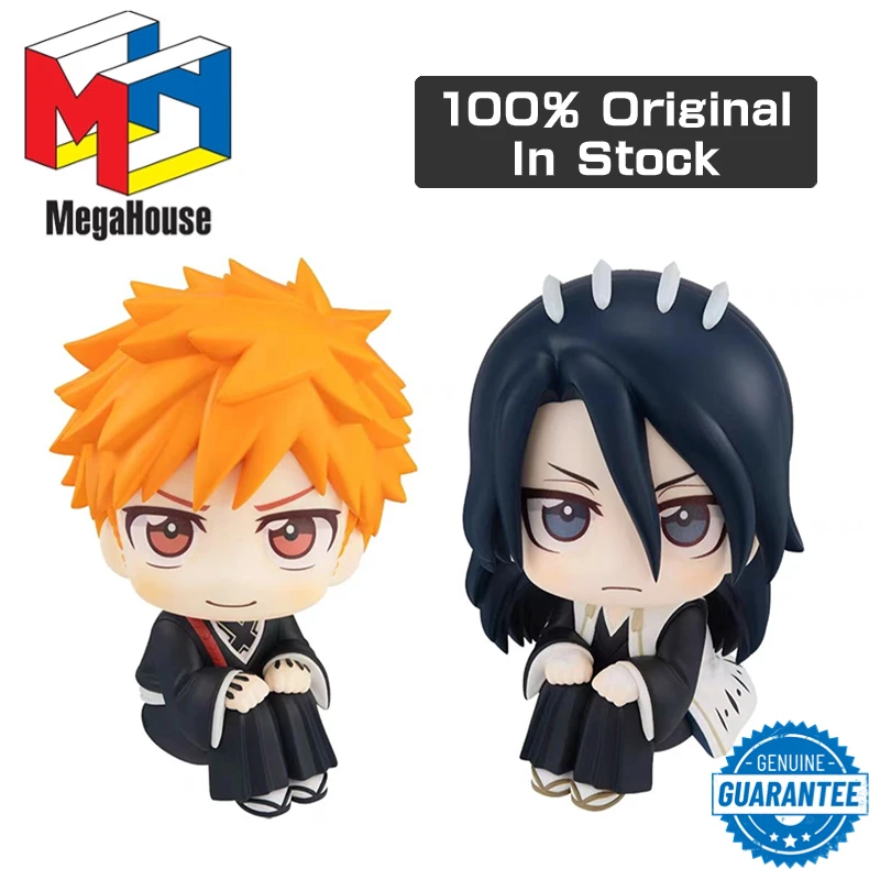 

100% Genuine Megahouse Look Up 11cm Bleach Anime Kurosaki Ichigo Kuchiki Byakuya Kawaii Q Verision Action Figure Toy Model Gifts