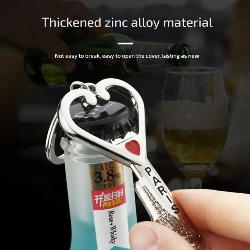 1/5PCS Keychain Bottle Opener Small Size Not Easy To Bend Metal Material Iron Tower Corkscrew Bottle Opener