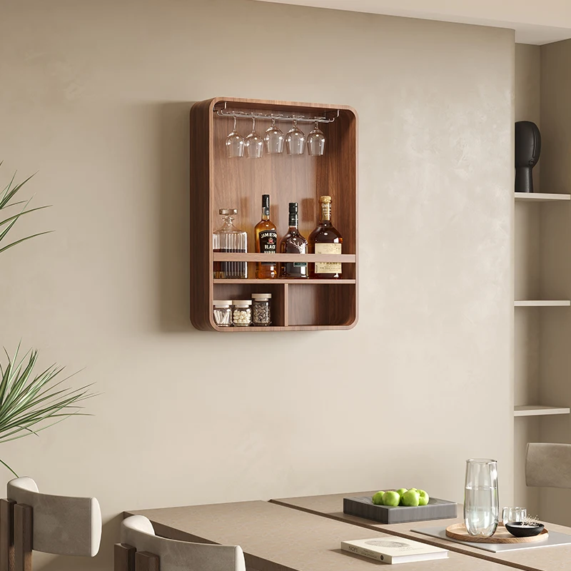 

Multifunctional solid wood wall rack, living room, kitchen shelf, wine cabinet shelf, entrance, hanging cabinet, wine rack, wall