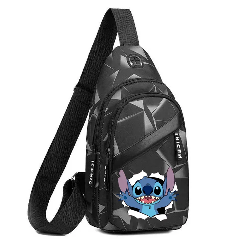 Disney-The Nightmare Before Christmas Jack Sally CAN o & Stitch TureMouse Discuting King Sac de poitrine décontracté pour homme, sac à bandoulière de voyage