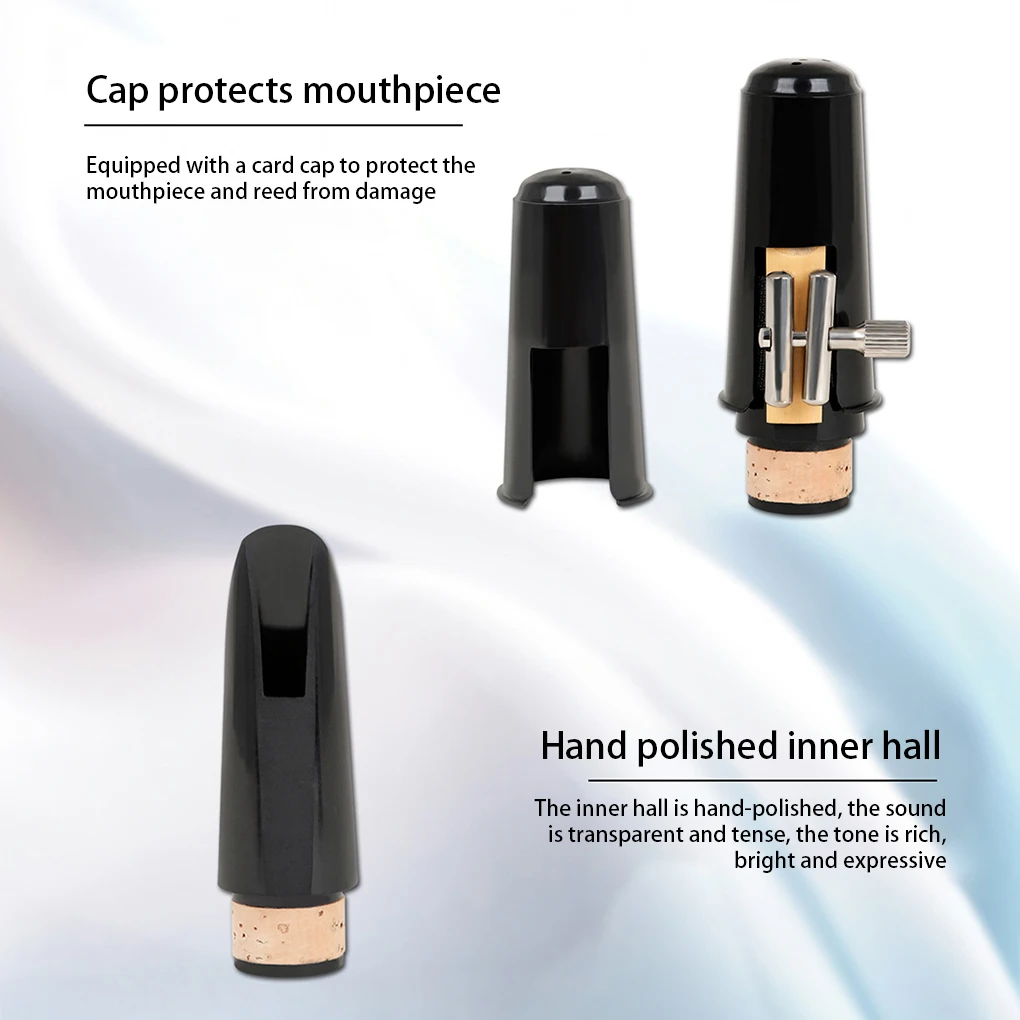 Professional Clarinet Mouthpiece Set Reeds Protective Cap Kit Vibration Proof Wind Instrument Musical Equipment Protector