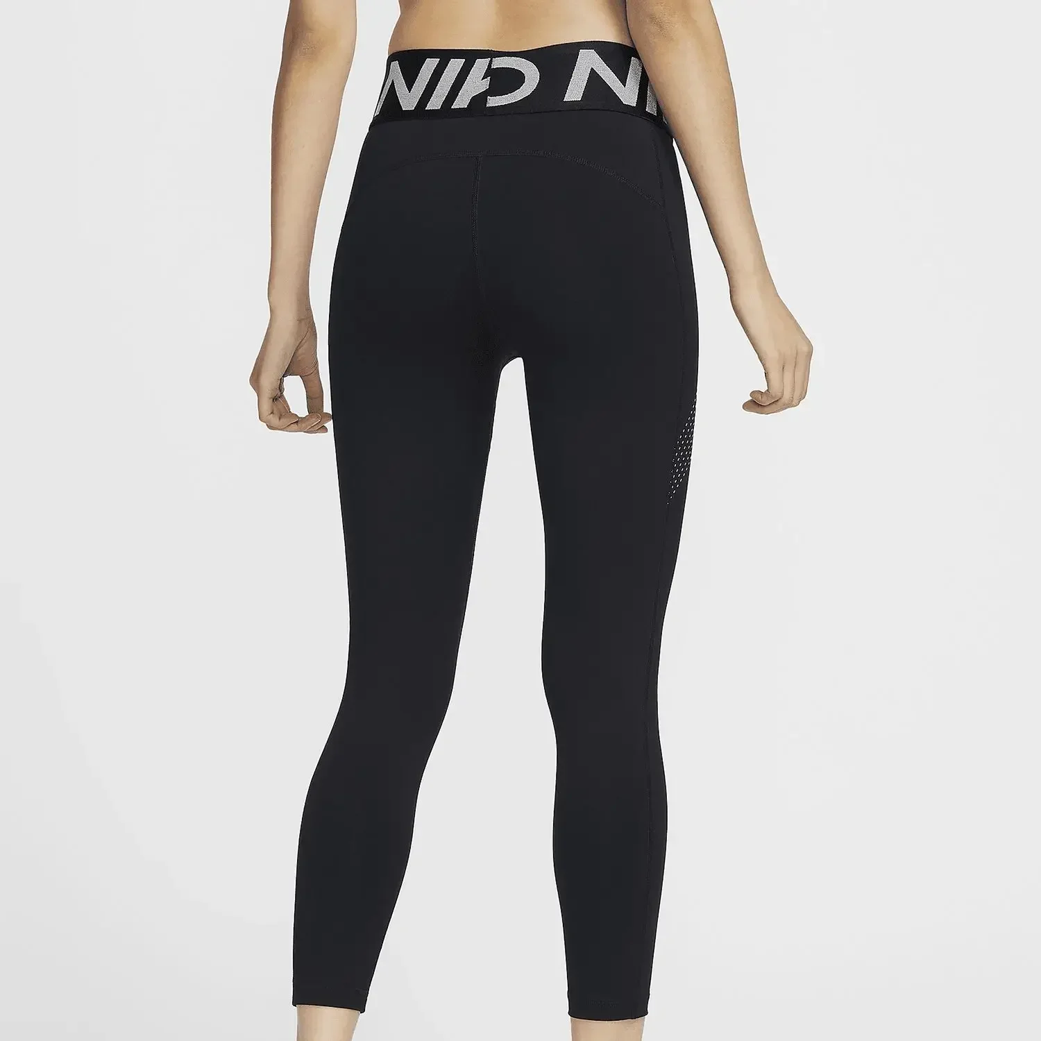 Nike Genuine Women Pro Dri-FIT Letter Print Slim Quick Dry Sports Pants Soft Running Workout Active Trousers FV7949-010