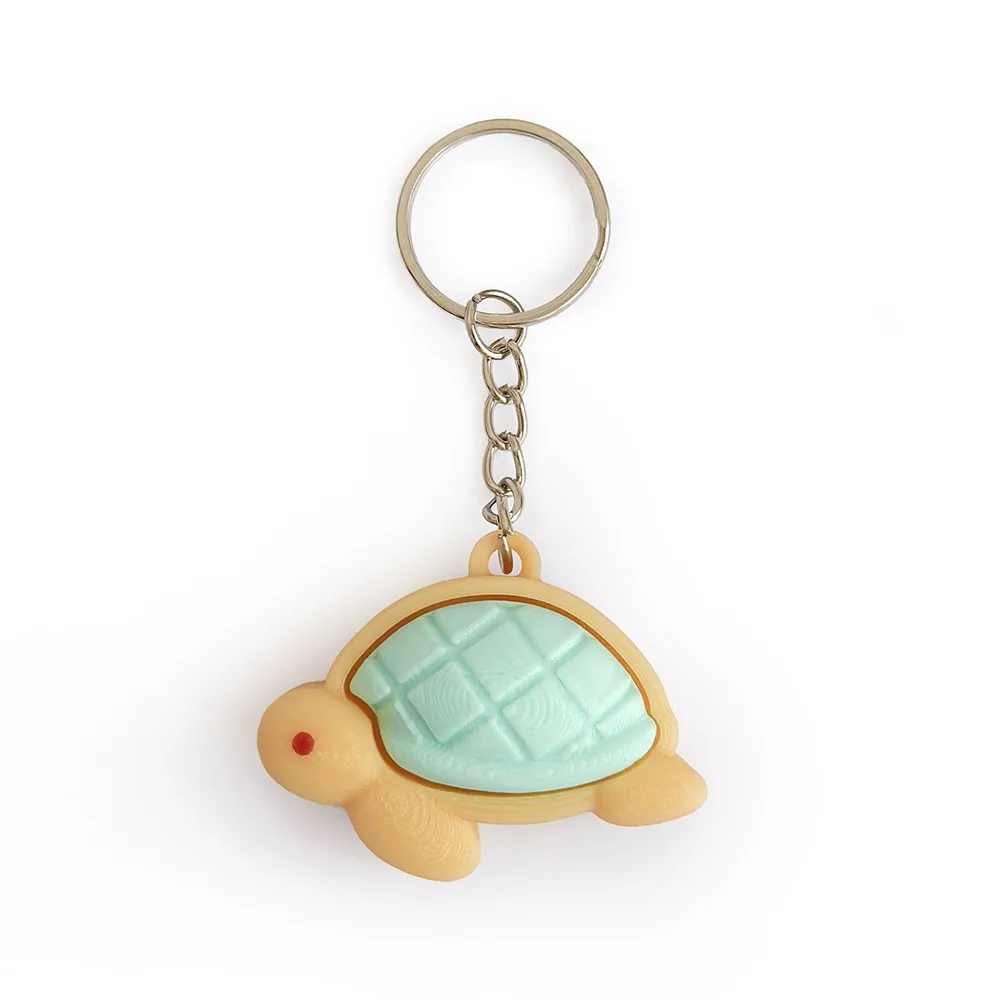 Cute Animal Turtle Clicker Keychain Mini Shell Crab Button Clicker Keyring Plastic Clicker Mechanism Fidget Sensory for Adults