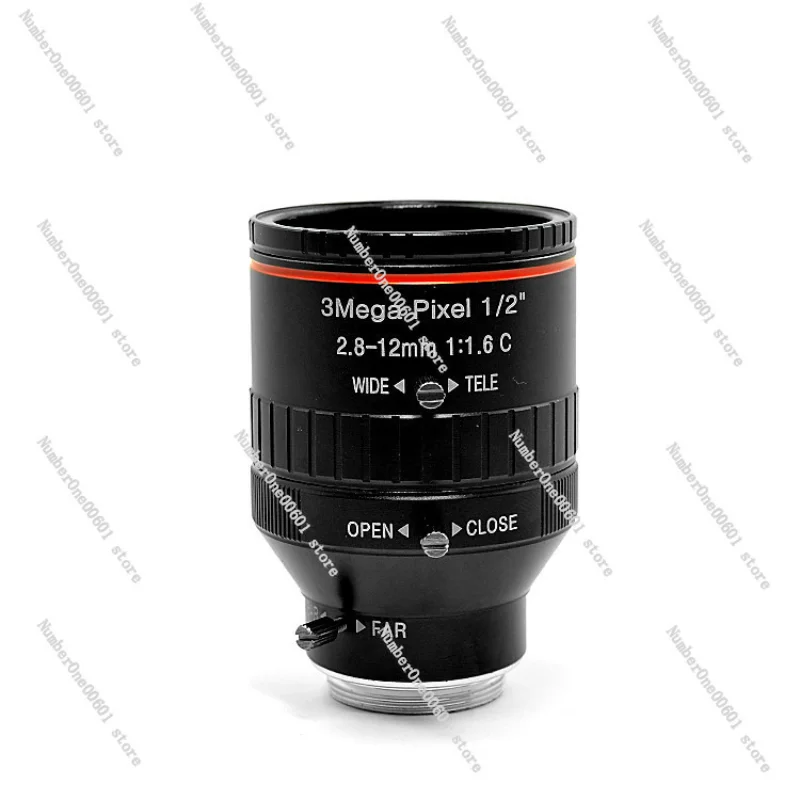 

Zoom Lens 2.8-12mm C Port 3MP High-definition Wide-angle 1/2 Inch Machine Vision Inspection FA Industrial Lens