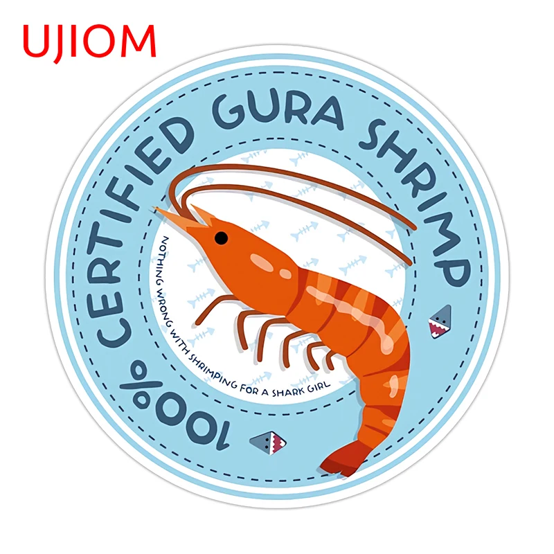 UJIOM Gura Shrimp Seal Of Approval Wall Sticker Amusing Cartoon Logo Light Switch Kitchens Accessories PVC Room Decor Poster