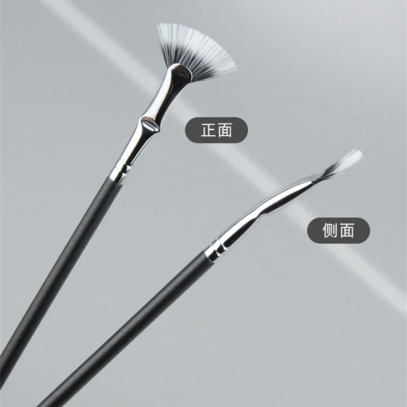 Brosse à cils coudée en forme d'éventail, cils festonnés à angle pliable, mascara, brosse à cils en forme d'éventail coudée sans grappe, 3 pièces, 5 pièces