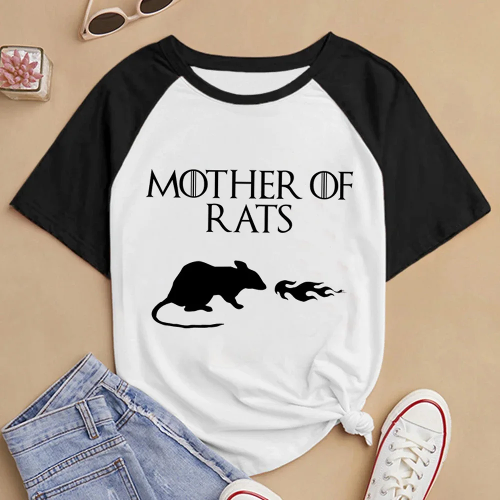 

Rat Tee women comic designer t-shirts girl harajuku graphic funny clothing