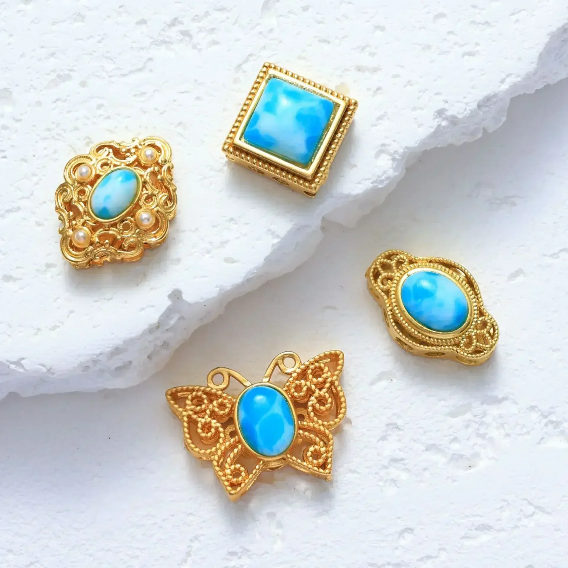 7 Pieces Jewelry Making Supplies Jewelry Making Charm Handmade Beads Wholesale DIY Bracelet Necklace Making Accessories Craft