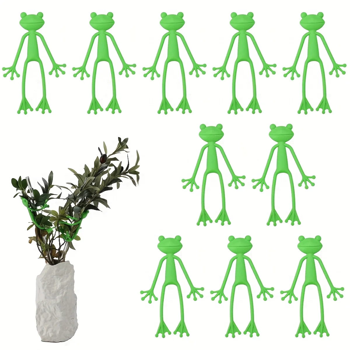 1/2/5/10Pcs Frog Shaped Plant Stand, Stable Plant Support for Climbing Plants Small Potted Succulents Cute Garden Decor