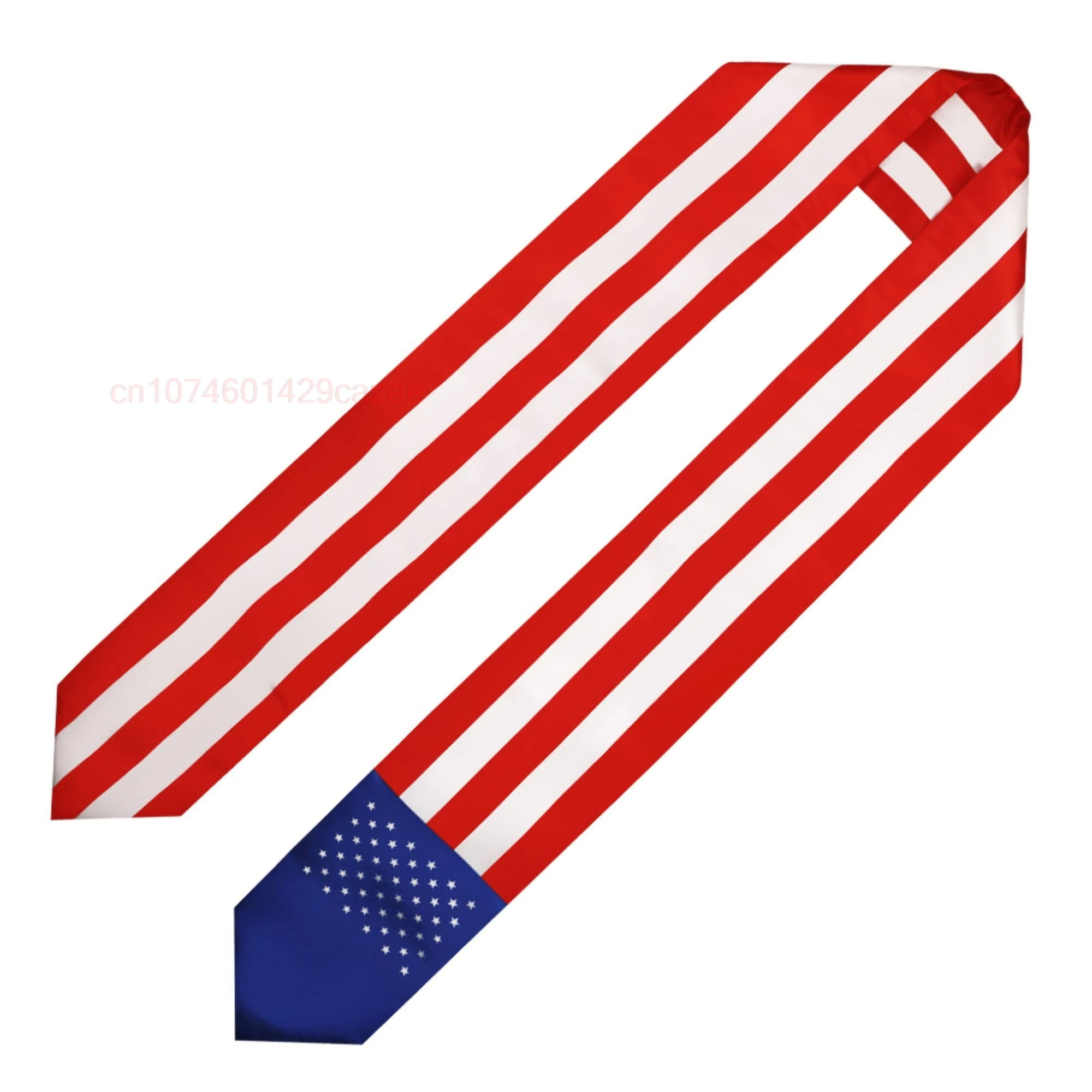 The United States Flag 180*15CM Graduation Sash Stole Scarf Double Sided for Study Aboard International Class Of 2024