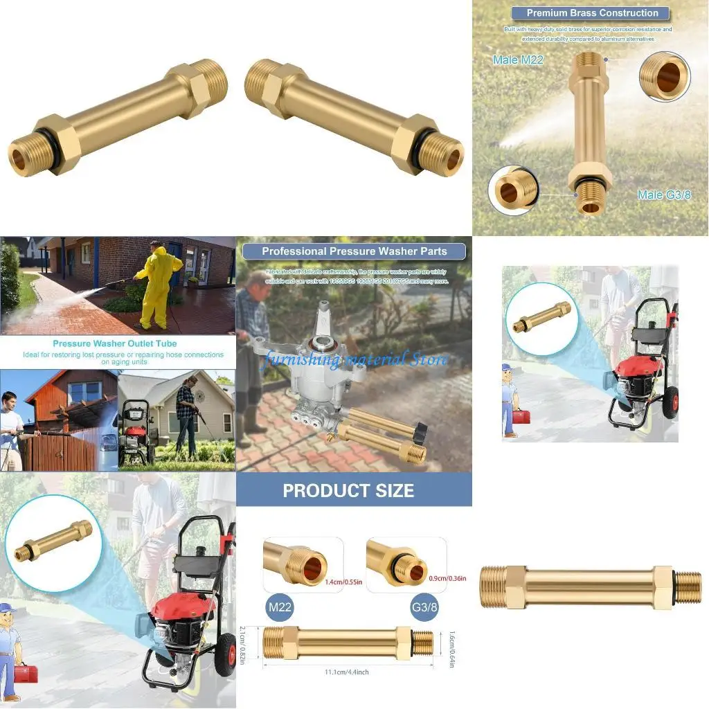 

Y5GD Pressure Washer Adapter High Pressure Cleaning Easy Installation Nozzle Adapter