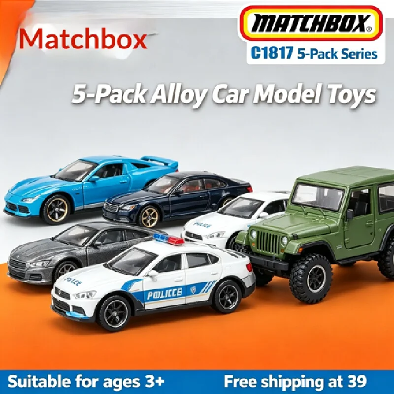 C1817 Premium Alloy Die‑Cast Mini Vehicle 5‑Pack Collectible Toy Car Set Detailed Replica Models For Hobby Collectors Home Deskt