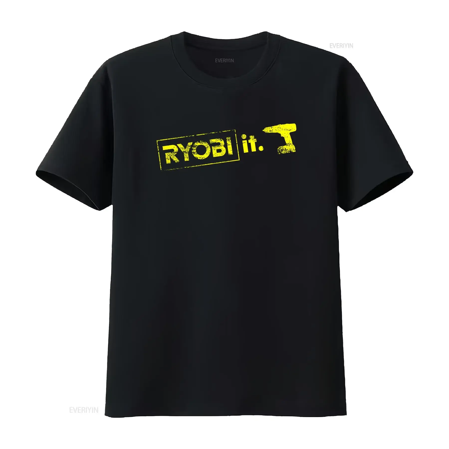 NEW RYOBI IT Print T SHIRT Long Sleeve 2 vintage Washed Stretched Casual streetwear Breathable graphic Versatile